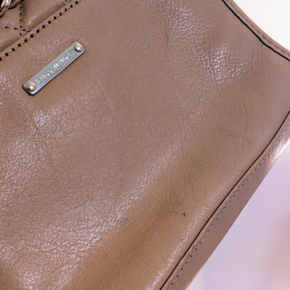 Rebecca Minkoff Quilted Tan Leather Chain Strap Crossbody Bag - Picture 7 of 7